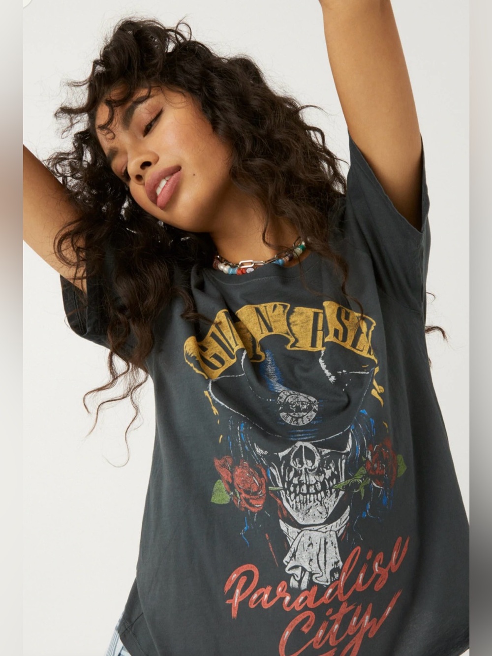 Daydreamer Guns N’ Roses Paradise City Tee in Vintage Black